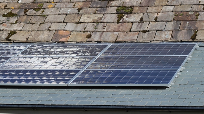 Solar Panels On A Roof